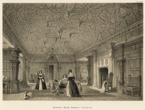 応接室、ドーフォールド、チェシャー 作： Joseph Nash